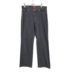 Chaps Womens Dark Wash Denim Jeans Delaney Straight Leg Size 10